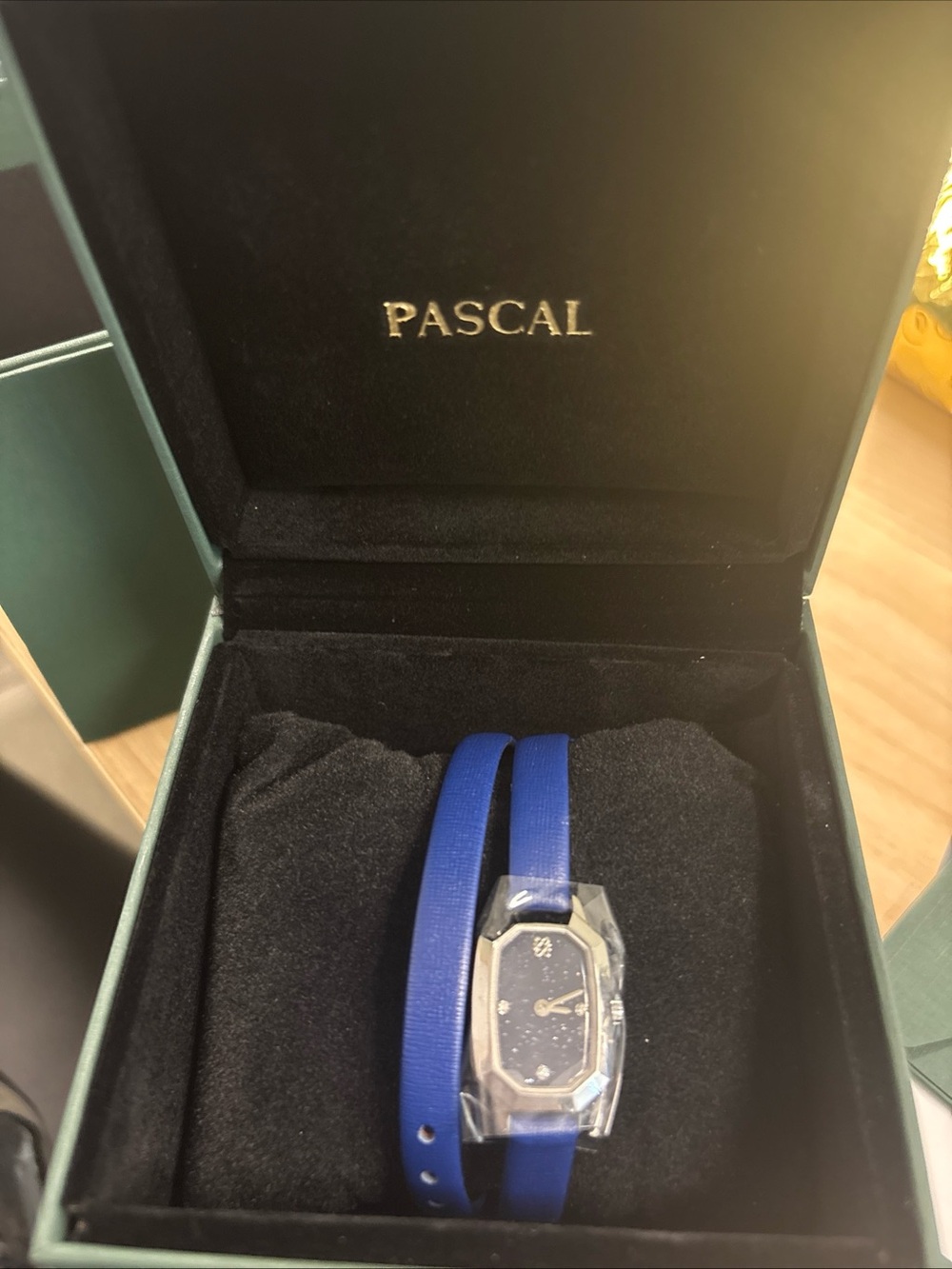 Blue Double-Wrap Strap Smartwatch